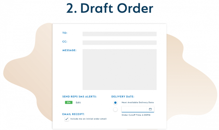 Draft an Order Request on SevenFifty