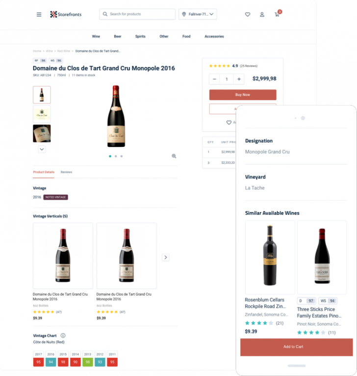 SevenFifty Storefronts Digital Inventory Management